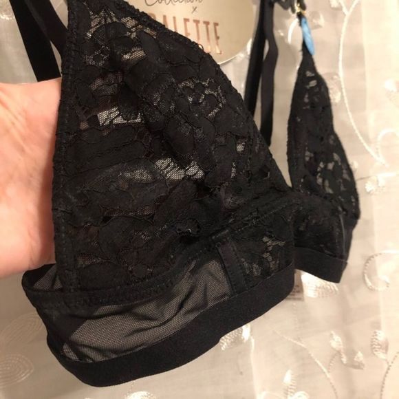 Lace Bralette Mesh Band NEW - Picture 2 of 4